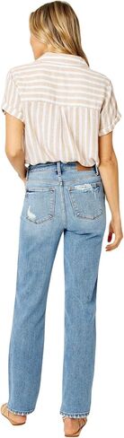 Judy Blue Women's High Waisted Straight Leg Jeans w/Heavy Destroy in Saudi Arabia