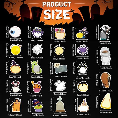 48 Pcs 960 Sheets Halloween Sticky Notes Weird Spooky Sticky Notepad Characters Shaped Cute Cartoon Self Adhesive Small Sticky Notes for Teacher Kid Work Study Party Gift Decor, 24 Styles (Ghost) in Saudi Arabia
