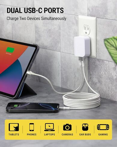 SCOSCHE HPDC60 Powervolt 60W USB Type-C Wall Charger Compatible with All Power Delivery 3.0, 2.0 and Standard USB-C Devices in Black in Kuwait