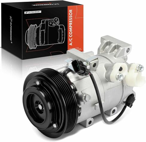 A-Premium AC Compressor Replacement for Hyundai Accent 2018-2019 Kia Rio, 1.6L, 12V, 124.5MM, 6PK in Saudi Arabia