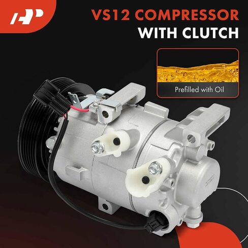 A-Premium AC Compressor Replacement for Hyundai Accent 2018-2019 Kia Rio, 1.6L, 12V, 124.5MM, 6PK in Saudi Arabia
