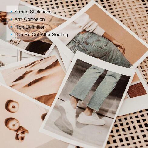 MECCANIXITY 4pcs Self Seal Clear Laminating Sheets 5"x7" Laminator Sheet Self Adhesive for Photos Documents, No Machine Needed in Kuwait