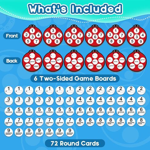 Math Games for Kids, Math Manipulatives Kindergarten Preschool Counting Toys, Ten Frame Set Addition and Subtraction Flash Cards Matching Bingo Number Games Homeschool Classroom Must Haves in Saudi Arabia