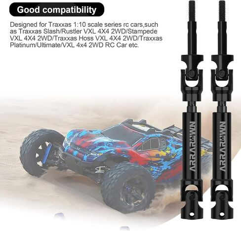 4 قطع غيار لمحور محرك CVD الخلفي عالي التحمل متوافق مع 1/10 RC Cars Traxxas Slash/Rustler/Stampede/Hoss VXL 4X4 2WD Platinum Ultimate Update Parts in Kuwait