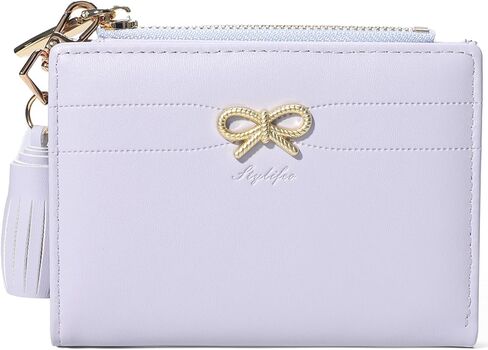Fashion Wallets Girls Cute Small Bow Wallet Aesthetic Card Holder Bifold Wallet Coin Purse Cash Pocket with Zipper for Women in Saudi Arabia