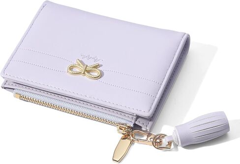 Fashion Wallets Girls Cute Small Bow Wallet Aesthetic Card Holder Bifold Wallet Coin Purse Cash Pocket with Zipper for Women in Saudi Arabia