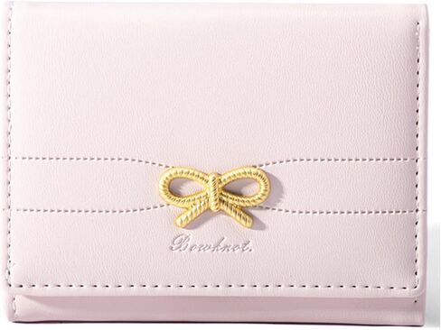 Fashion Wallets Girls Cute Small Bow Wallet Aesthetic Card Holder Bifold Wallet Coin Purse Cash Pocket with Zipper for Women in Saudi Arabia