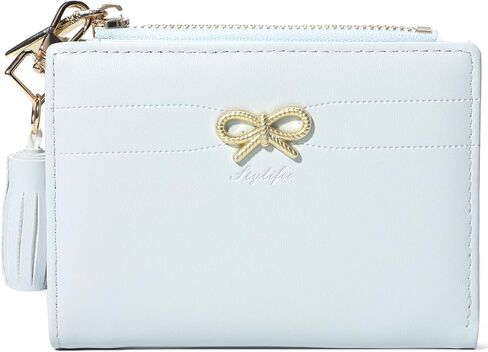 Fashion Wallets Girls Cute Small Bow Wallet Aesthetic Card Holder Bifold Wallet Coin Purse Cash Pocket with Zipper for Women in Saudi Arabia
