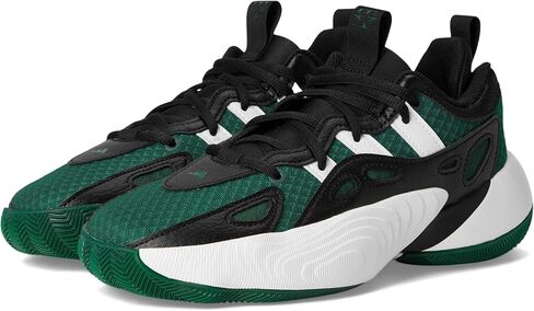 حذاء رياضي لكرة السلة Adidas Trae Unlimited 2، أخضر جامعي/أسود/أبيض، مقاس 4.5 US للأطفال الكبار in Saudi Arabia
