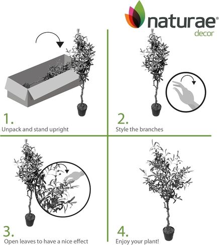 Naturae Decor Olive Tree - Lifelike Artificial Indoor House Plant - 33 in High in Saudi Arabia