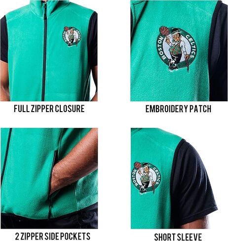 Ultra Game NBA Men’s Soft Fleece Full Zip Vest Jacket in Kuwait