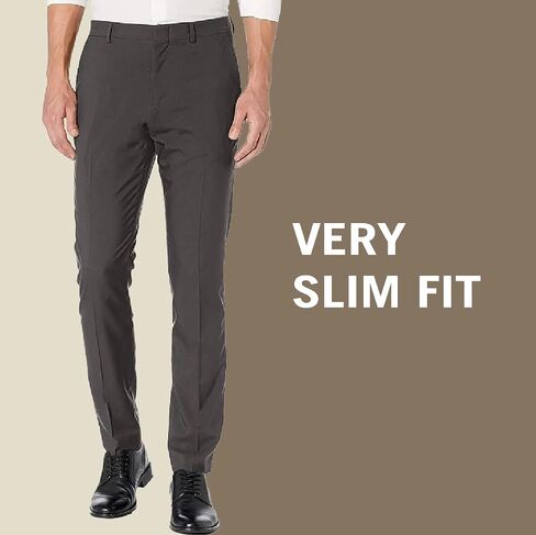 Perry Ellis Men's Very Slim Fit Solid Tech Portfolio Dress Pants (Waist Size 28 - 38 Big & Tall) in Saudi Arabia