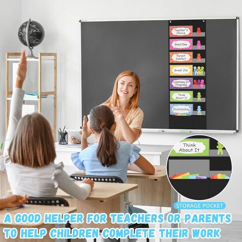 55 Pcs Student Behavior Clip Chart for Classroom Management Student Reward Pocket Chart Hanging Incentive Behavior Bulletin Board with Cards Teacher Supplies for School Office(Boho Style) in Saudi Arabia