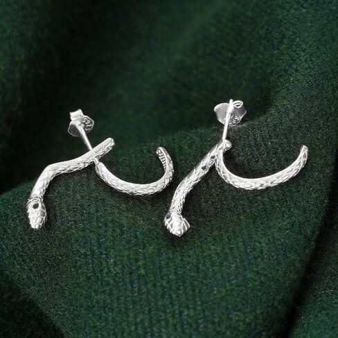 Gothic Snake Earrings Punk Silver Gold Black Snake Earrings Personalized Perforated Snake Earrings for Women in Saudi Arabia