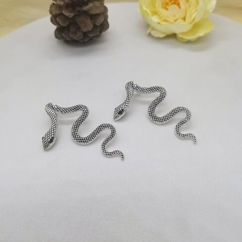 Gothic Snake Earrings Punk Silver Gold Black Snake Earrings Personalized Perforated Snake Earrings for Women in Saudi Arabia