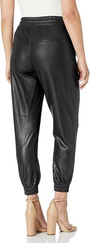 BCBGeneration Women's Faux Leather Joggers with Drawstring in Saudi Arabia