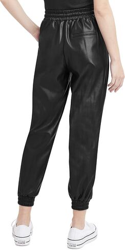 BCBGeneration Women's Faux Leather Joggers with Drawstring in Saudi Arabia