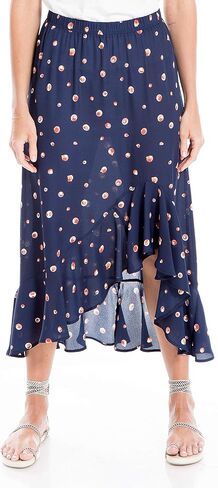 تنورة متوسطة الطول للسيدات من Max Studio بحاشية مكشكشة ومطبوعة بالزهور in Kuwait