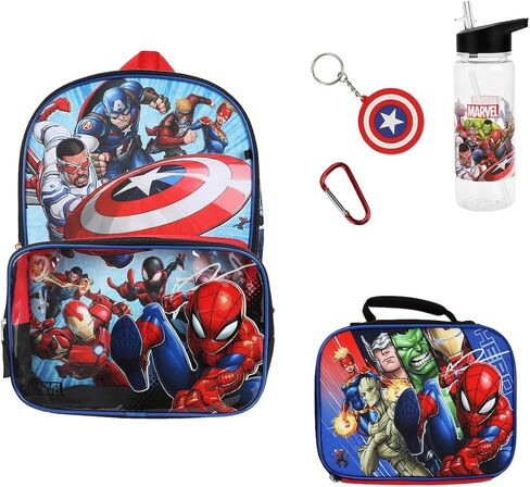 Marvel Multiverse 5-Piece Backpack & Lunchbox Set With Water Bottle in Saudi Arabia