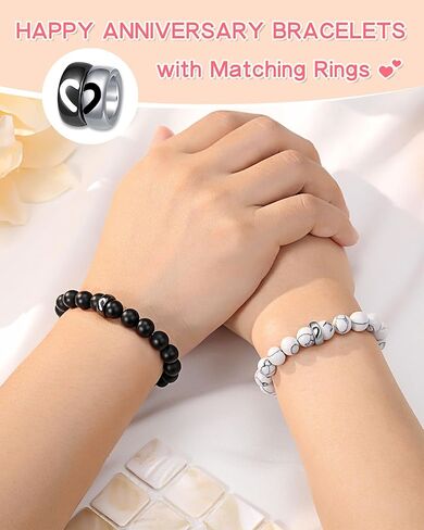 UNGENT THEM أساور زوجين متطابقة، هدايا للأزواج بمناسبة الذكرى السنوية السعيدة لصديقها وصديقتها والرجال in Kuwait