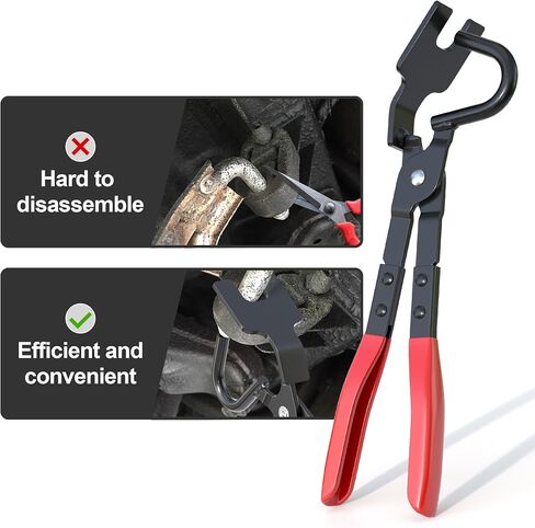 Exhaust Hanger Removal Tool, Exhaust Pliers for Separating Rubber Mounts from Exhaust Suspension Bracket, Compatible with All Exhaust Rubber Hangers Systems, Red in Saudi Arabia