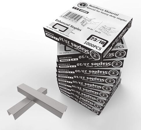 Rayson Staples-6810-3-US دبابيس شديدة التحمل، 23/6، 23/8، 23/10 دبابيس محسنة، مجموعة 3 صناديق متعددة الأحجام، 3000 دبوس in Kuwait