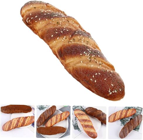 LIFKOME Faux Bread Artificial Dessert Decor Window Decor Fake Bread Decor Realistic Bread Artificial Breads Model Artificial Bread Model Artificial Bread Rye Pu European Bag Long Bread in Saudi Arabia