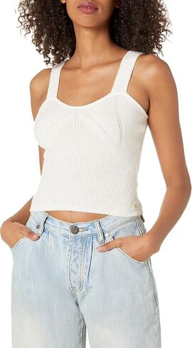 GUESS Women's Sleeveless Essential Serena Rib Mix Sweater in Kuwait