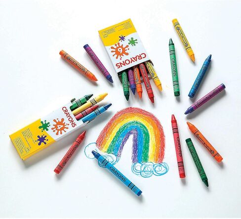 Fun Express Regular 4 Pc Crayons (12 Boxes) - 12 Pieces - Educational And Learning Activities For Kids in Saudi Arabia