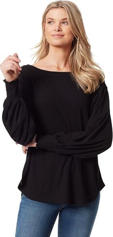 بلوزة Veera النسائية من Jessica Simpson بياقة قارب وأكمام طويلة in Kuwait