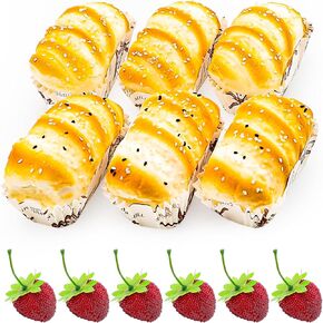 مجموعة 20 قطعة من ديكور الكب كيك الاصطناعي + الفراولة المزيفة، محاكاة الخبز الصناعي، حلوى طعام الفاكهة الواقعية لعرض كعكة المعجنات النابضة بالحياة للحفلات in Kuwait