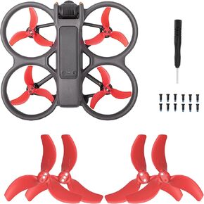 O’woda Avata 2 Propeller, 4 Pcs CW & CCW Replacement Props Blades Portable Drone Wings for DJI Avata 2 Accessories - Red