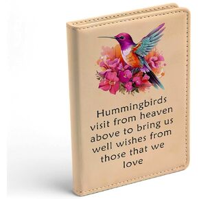 Hummingbird Gift Leather Notebook Always Remember You’re Braver Than You Believe Leather Journal Notebook Hummingbird Sympathy Gift for Loss of Loved One Gifts (Hummingbird)