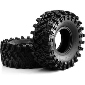 4PCS 2.2" RC Crawler Tires 136mm Mud Slingers Tires Super Grip Soft Tyre Fit for 1/10 RC Crawler Car Truck Axial Traxxas TRX4 SCX10 SCX10 II 90046 90047 RC 4WD D90