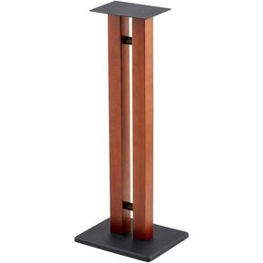 Monolith Speaker Stands - 24 inch, Cherry (Each), 50lbs Capacity, Adjustable Spikes, Sturdy Construction, Ideal for Home Theater Speakers