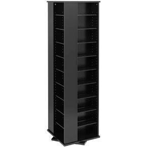 Prepac Large Four-Sided Spinning Tower Storage Cabinet, Espresso