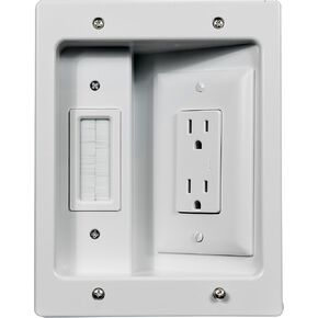 Legrand-On-Q HT2102WHV1 Flat Panel TV Connection Kit, White