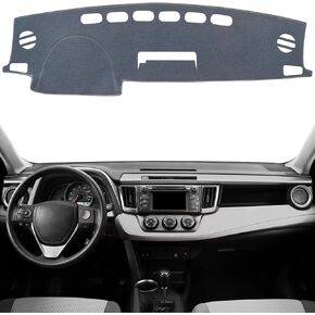 KEYOOG Dashboard Cover Dash Mat Fit for 2018-2013 to-yota RAV4 (Not Fit 13-14 Submodel:EV),Car Dash Board Mat Anti-Glare Carpet,Non-Slip Pad Sunshield Protector (Grey)
