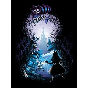 Youtheart Painting with Diamonds Alice Wonderland Diamond Art, 5D Full Drill Cross Stitch Embroidery Kit