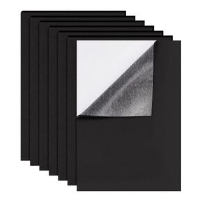 BENECREAT 10PCS Self Adhesive Backed Foam Sheet 12x8 Inch Black Nonslip EVA Foam Pad Mat with Adhesive Back for Furniture Doors, 1.5mm Thick