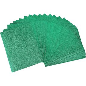 DMiotech 24 Pack 10.83 x 8.46 Inch 2mm Thick EVA Foam Sheets for Arts and Crafts Craft Foam Sheets Dark Green Glitter