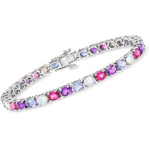 Ross-Simons 8.60 ct. t.w. Multi-Gemstone Tennis Bracelet in Sterling Silver. 8 inches
