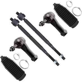 SCITOO 6pcs Front Suspension Kit Outer Inner Tie Rod End w/Boot For 2005-2010 For Chevy Cobalt 2006-2011 For Chevy HHR 2007-2010 For Pontiac G5 2005-2006 For Pontiac Pursuit 2003-2007 For Saturn Ion