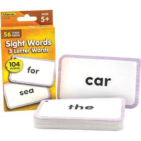 Teacher Created Resources Sight Words Flash Cards - 3 Letter Words (EP62039)