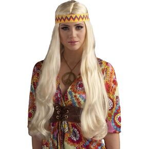 Forum Novelties Women's 60's Generation Hippie Chick Costume Wig with Headband