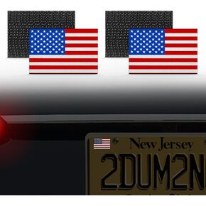 2 Pack License Plate Stickers, New Jersey Novice Driver GDL License Plate Red Reflective Sticker Under 21 Years Old(1.5" x 1").