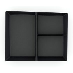 TWRAPS Glove Box Organizer for Tesla Cybertruck 2024+, Storage Tray Box Caddy with Premium Leather Liner Inserts, Interior Accessory for the Dashboard Glove Drawer