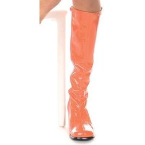Ellie Shoes Women's GOGO 3" Heel Zipper Orange Boot 12 B(M) US