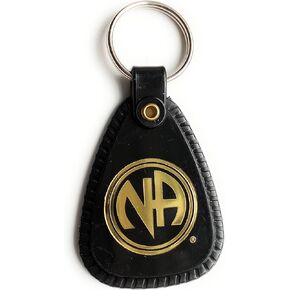RecoveryChip NA Keychain Black Multiple Years of Sobriety Narcotics Anonymous Multi Year Keytag
