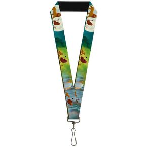 Buckle Down Lanyard-1.0"-Lion King Simba, Pumba & Timon Growing Up
